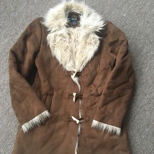 📚 Faux Fur Lining Suede Jacket